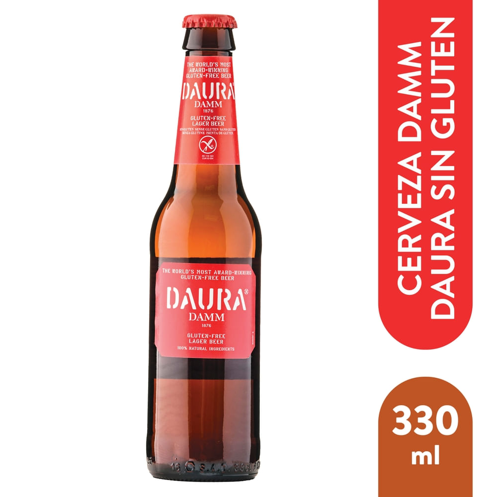 Cerveza Damm Daura Sin Gluten Botella - 330 ml