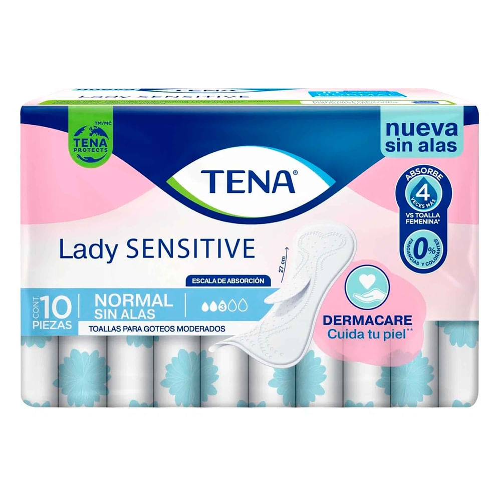 Tena Lady Toalla Sin Alas Sensitive