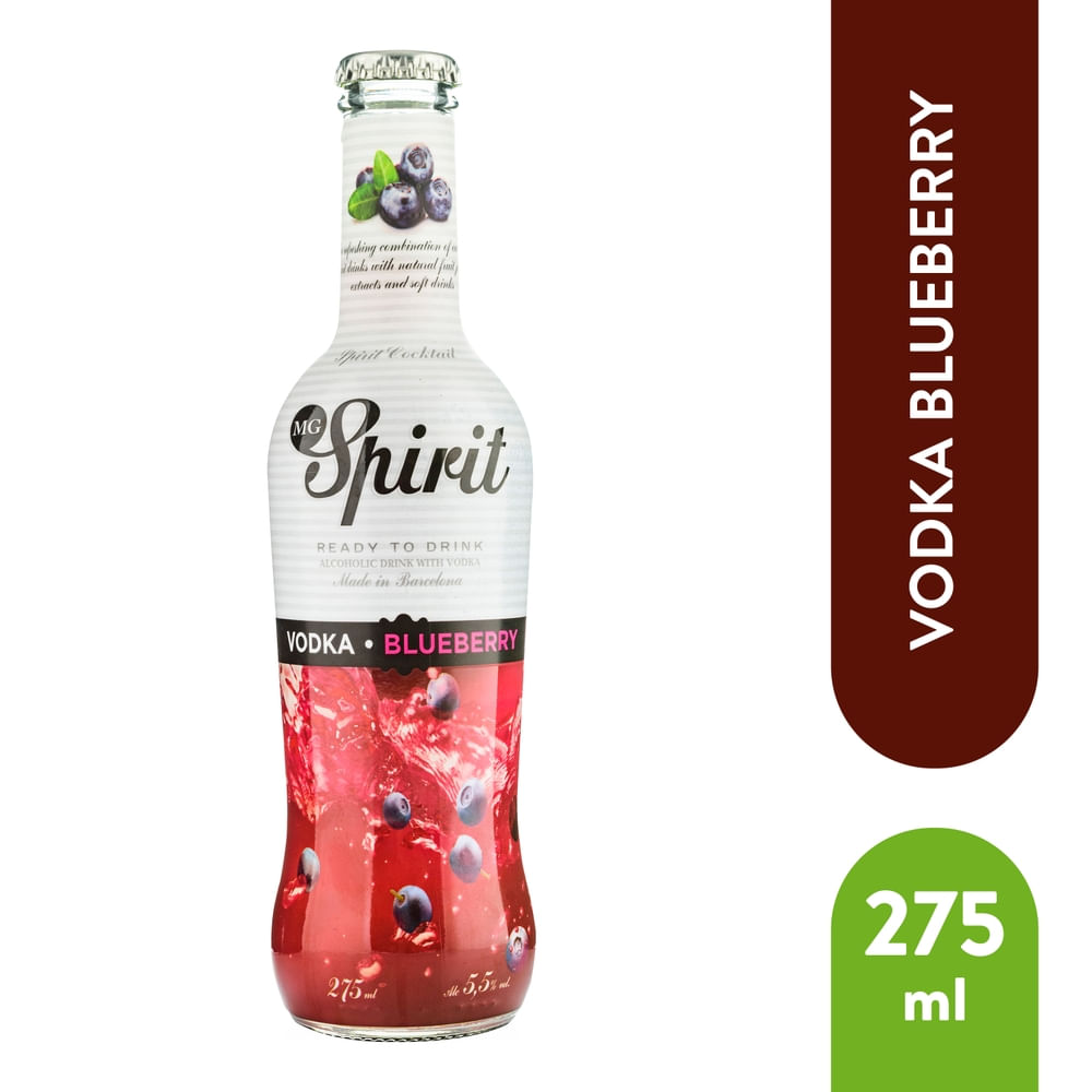 Bebida alcohólica Spirit con vodka sabor arándano con 5.5% porcentaje de alcohol - 275 ml