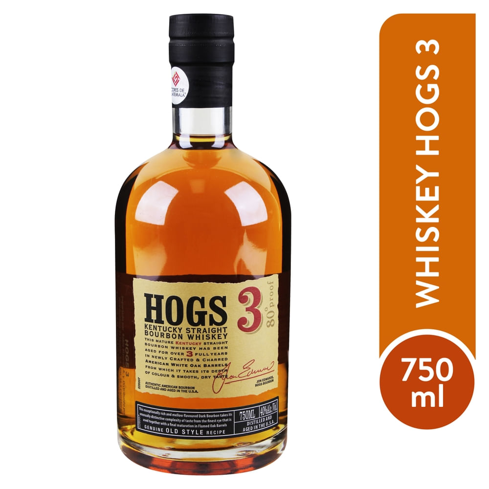 Whisky Hogs 3 kentucky straight bourbon - 750 ml