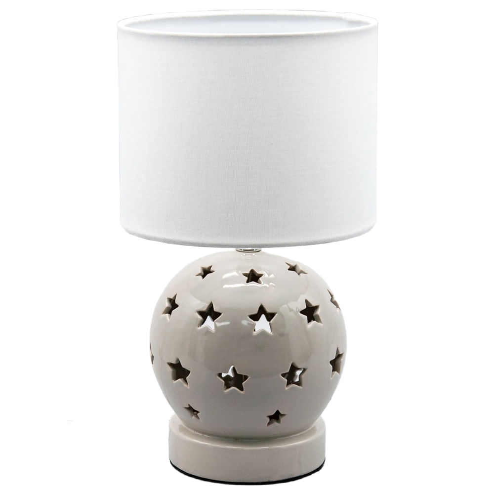 Lámpara redonda Mainstays color gris con diseño de estrellas
