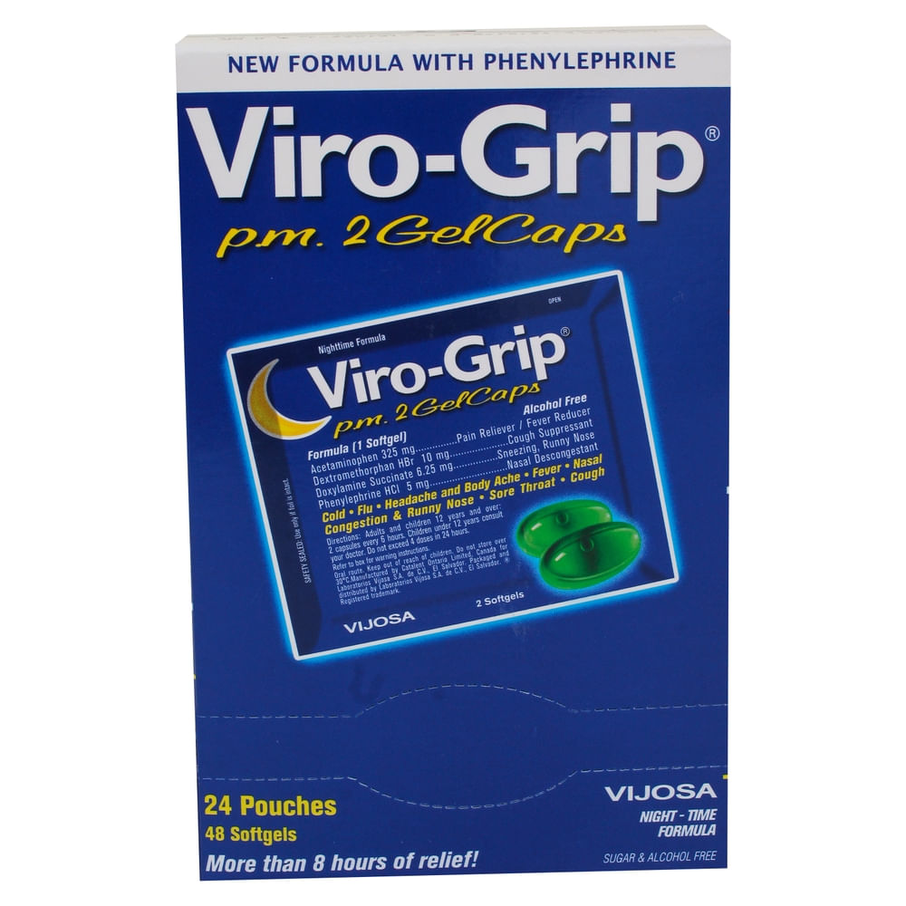 Antigripal Laboratorios Vijosa S Virogrip Pm 24 Sobres X 2 Gelcaps - Precio Indicado Por S…