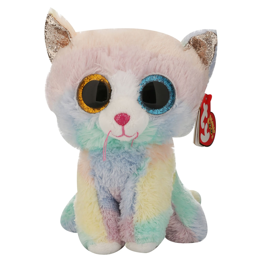 Peluche Ty Beanie Boos Heather Gato Multicolor Unicornio Regular