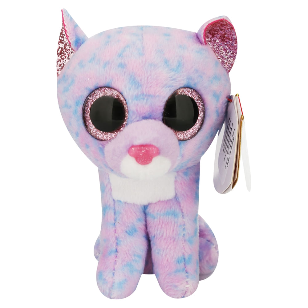 Peluche Ty Beanie Boos Cassidy Gato Lavanda Clip