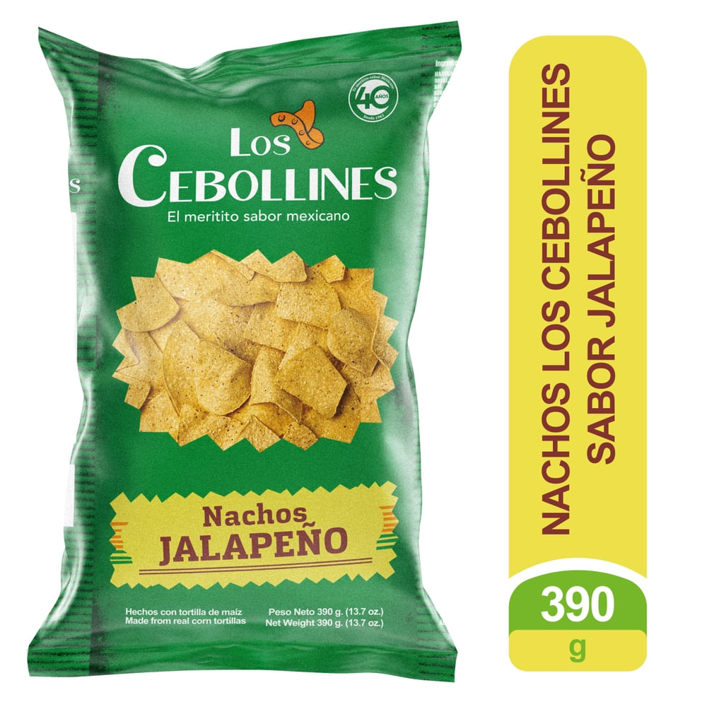 Nachos Los Cebollines Jalapeno -390 g