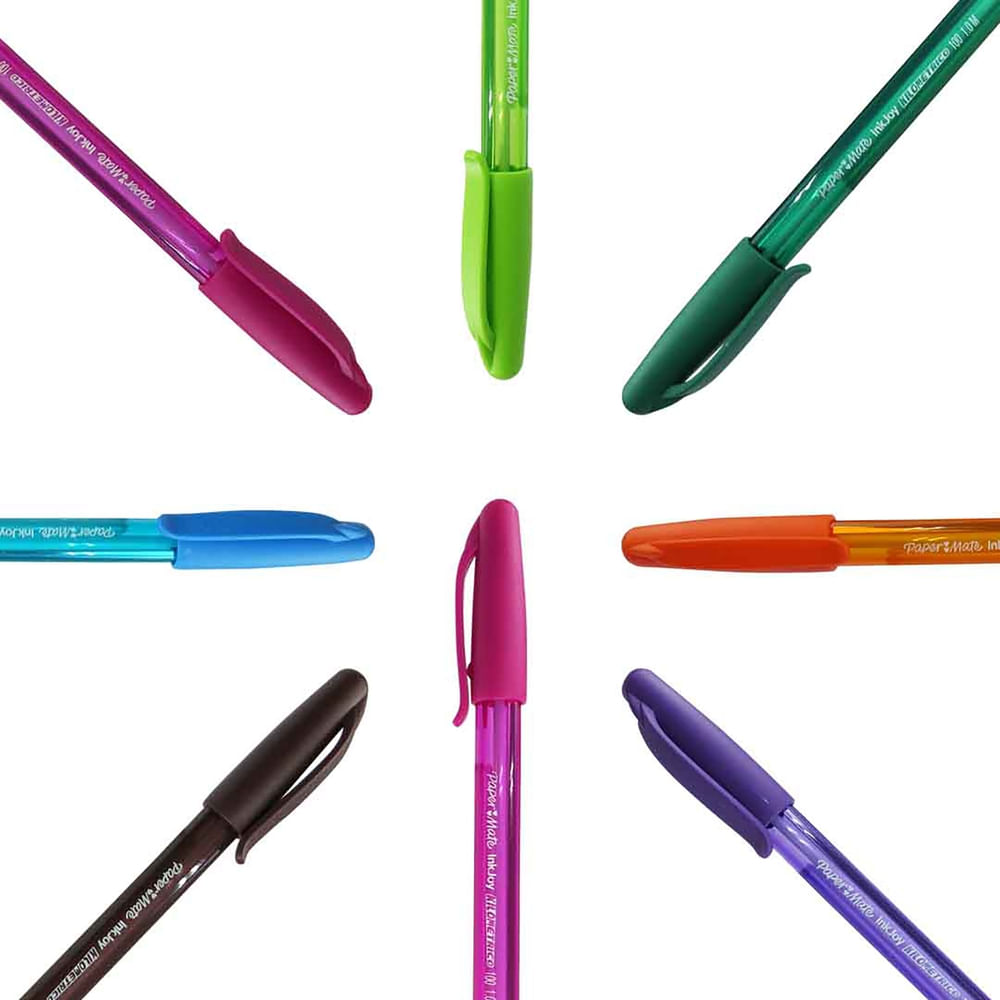 Lapicero Paper Mate punta 1.0 mm colores surtidos - 8 Pzas