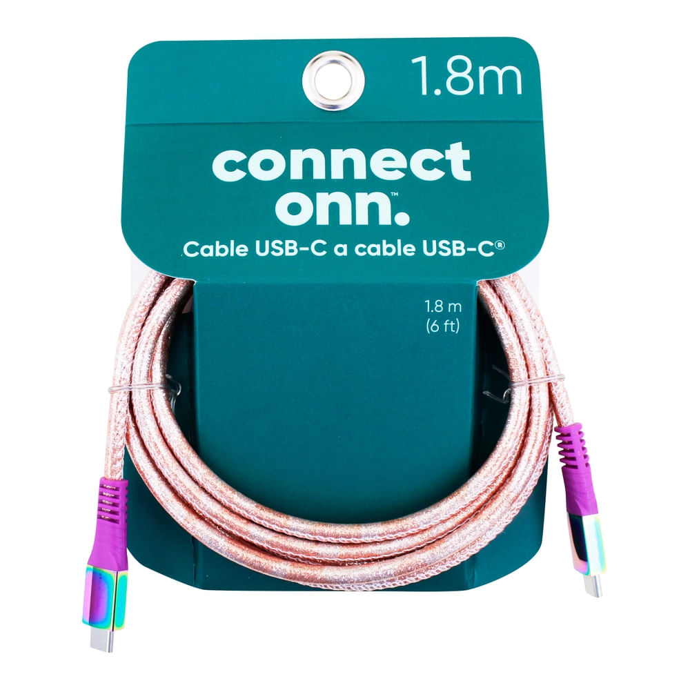 Cable Onn 6 Usb C To Usb C Neon Yel