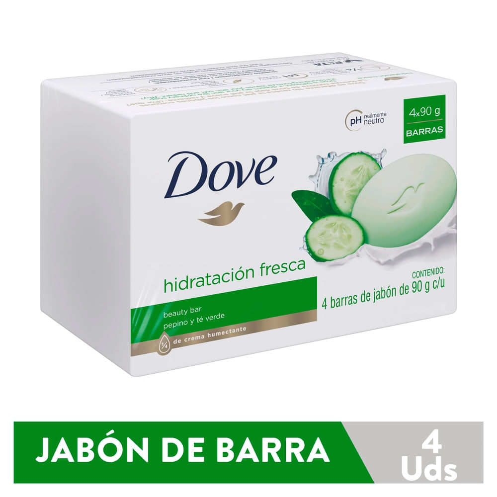 Jabón Pastilla Pepino Dove 4 Pack