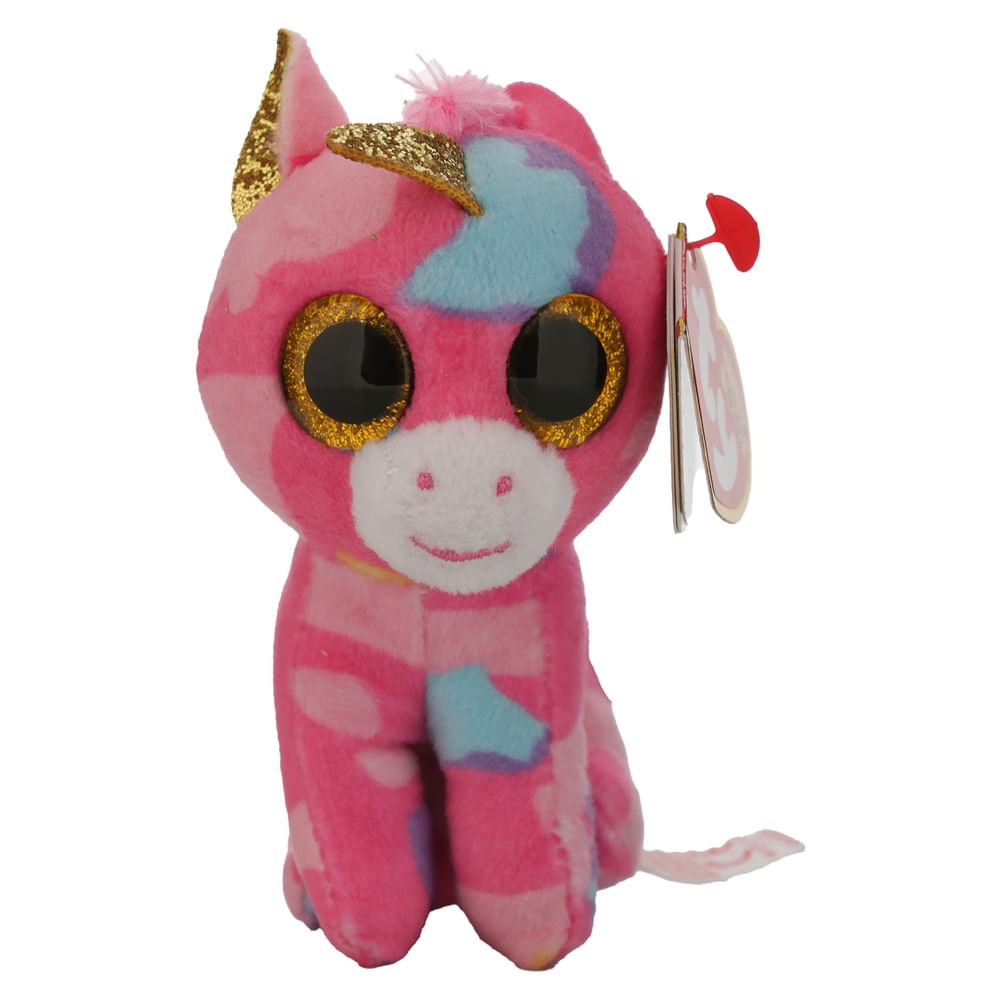 Peluche Ty Beanie Boos Fantasia Unicornio Milticolor Clip
