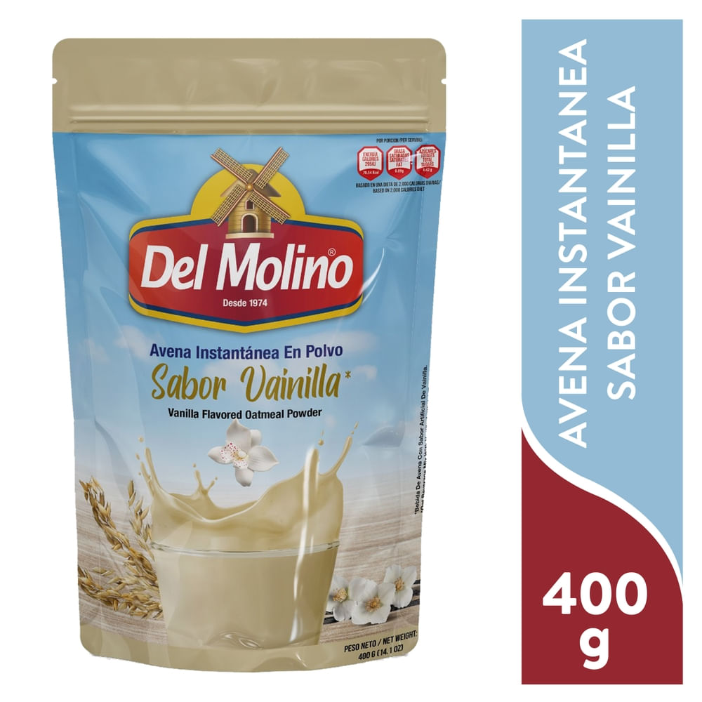 Avena instantanea Del Molino vainilla -400 g
