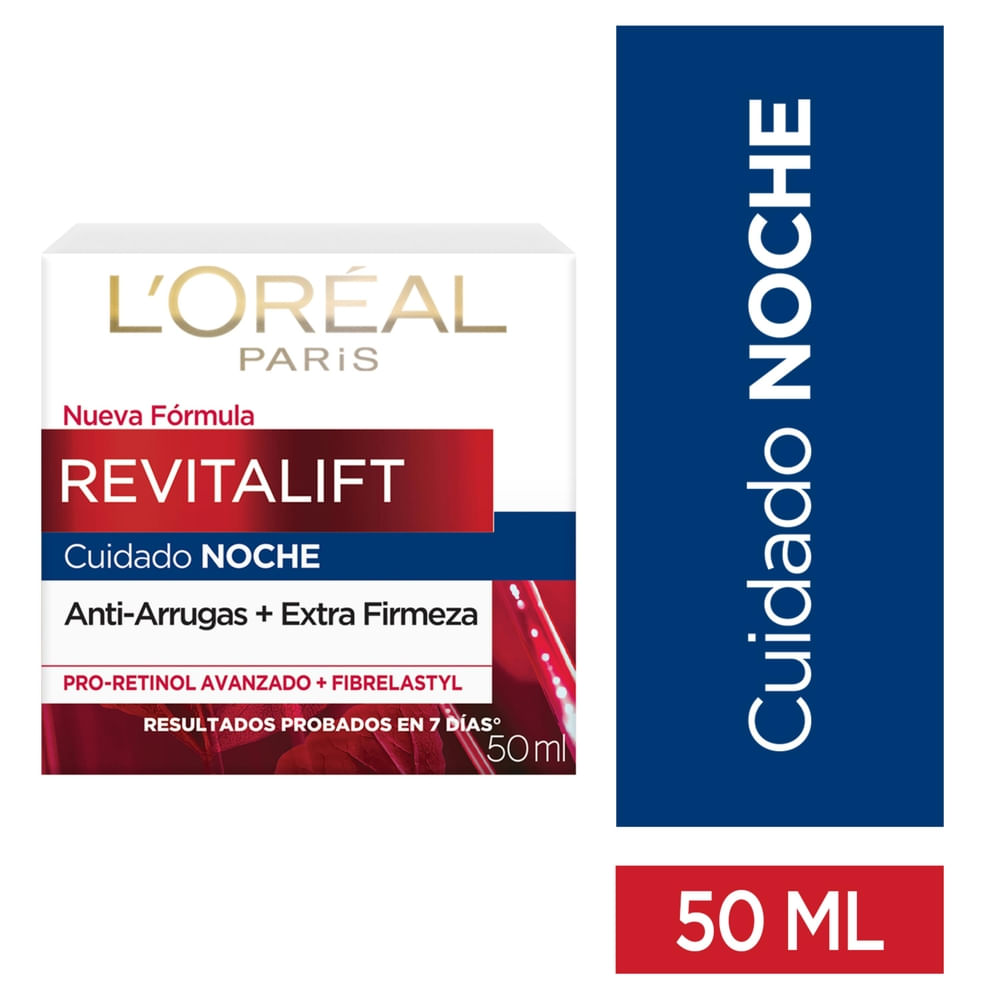 Crema Noche Antiarrugas L'Oréal París Revitalift Clásica Con Pro-Retinol - 50ml