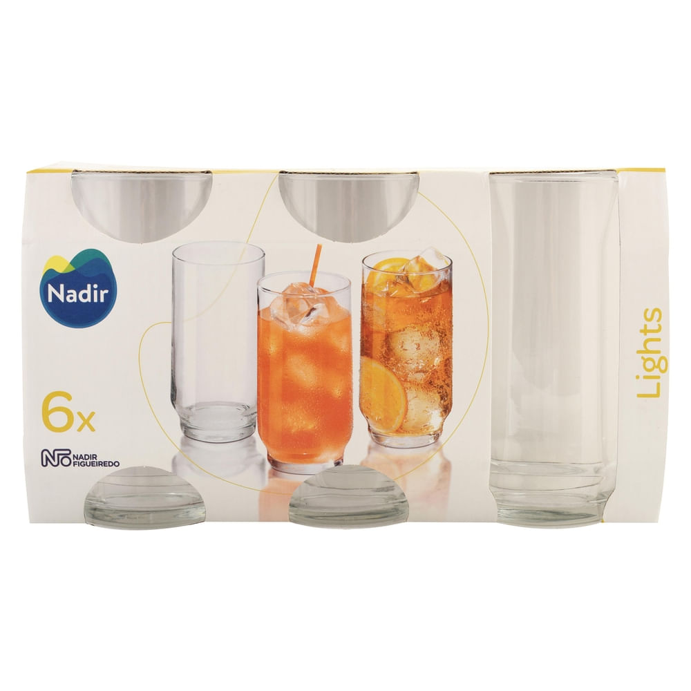 Set De Vasos Nadir Long Drink Lights 6 Unidades