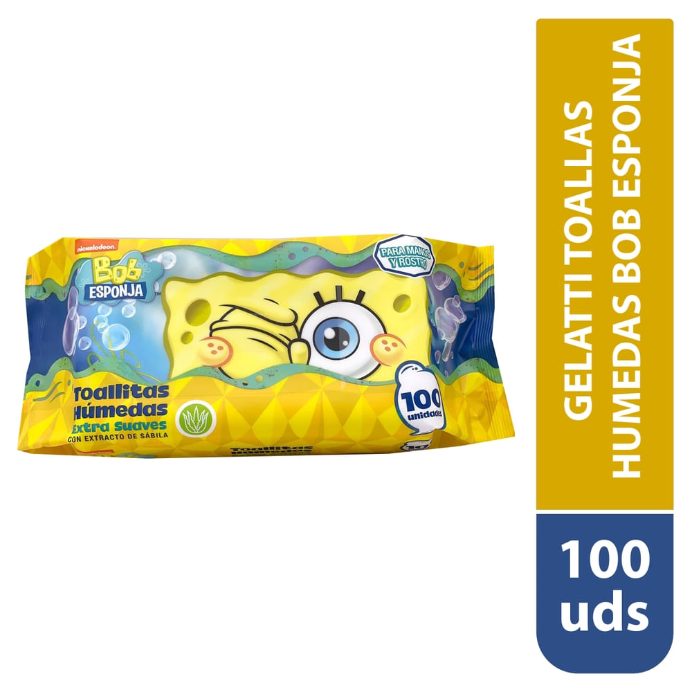 Toallas Húmedas Bob Esponja XG Gelatti