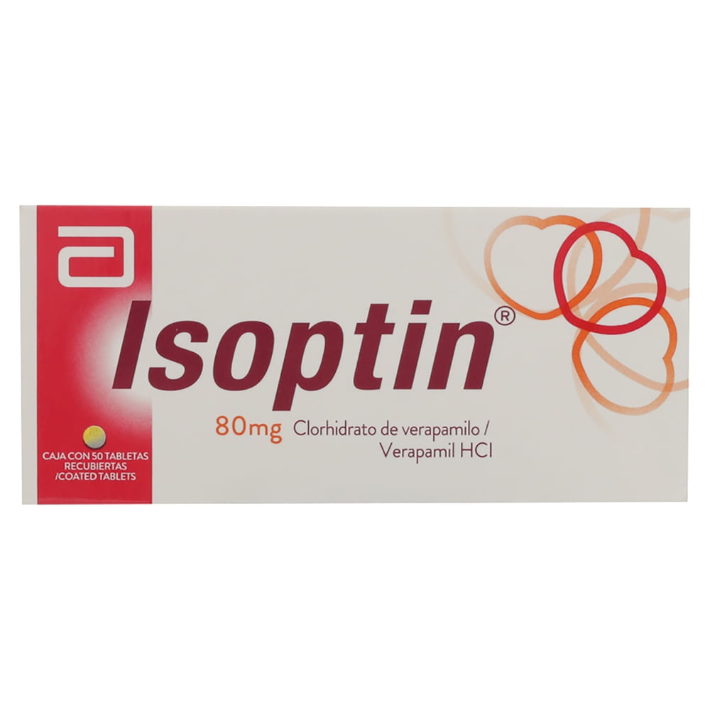 Isoptin 80 mg caja 30 comprimidos - Precio indicado por caja