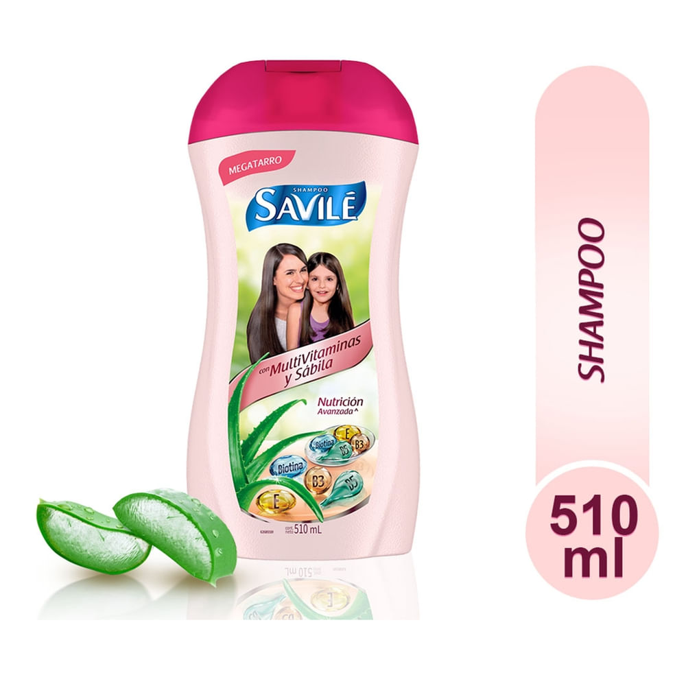 Shampoo Multivitaminas Y Sábila Savilé