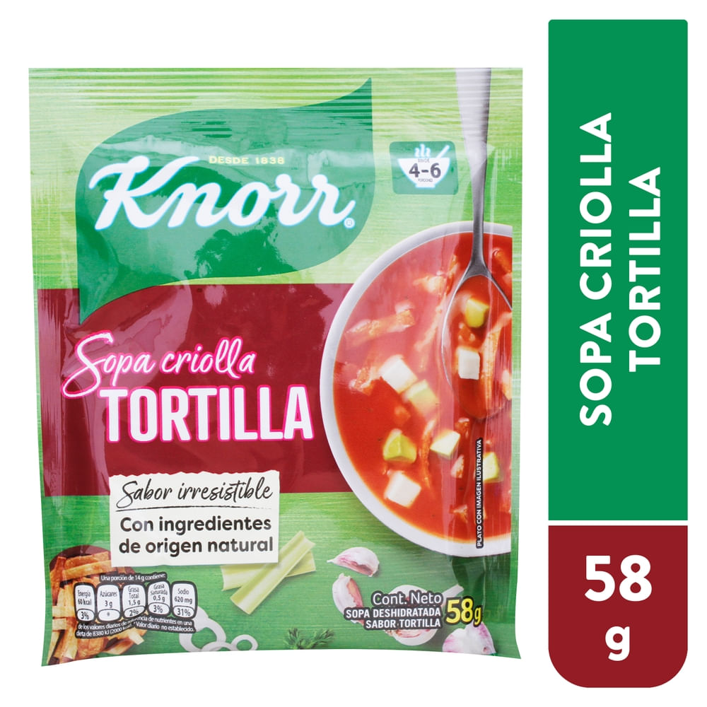 Sopa Criolla Tortilla Knorr