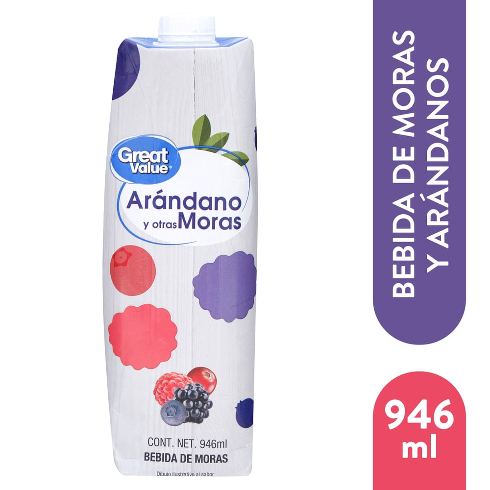 Bebida Great Value sabor arándano y moras - 946 ml