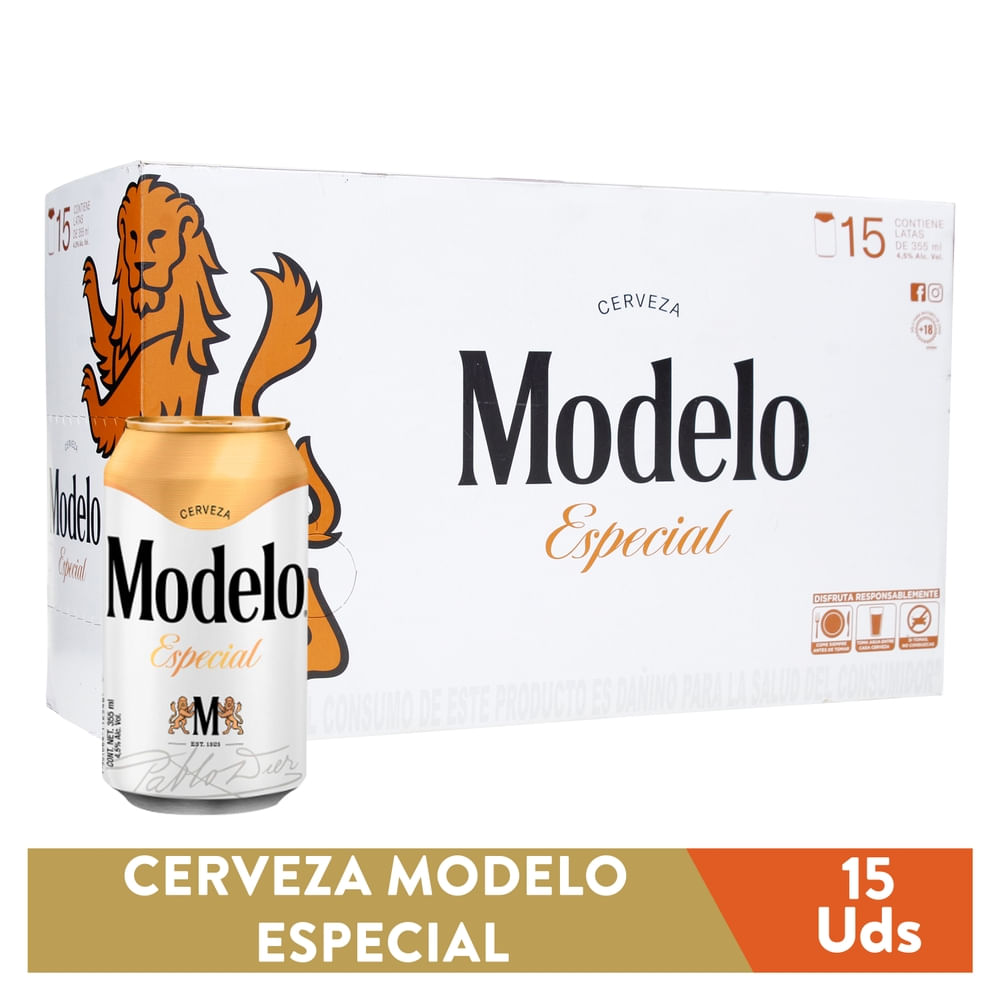 Cerveza Modelo Especial Lata 15 Pack - 5325 ml