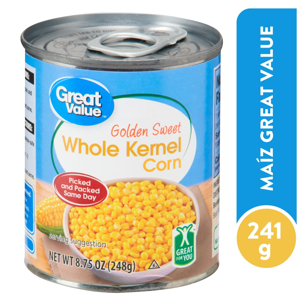 Maíz Dulce Great Value Grano Entero - 241 g
