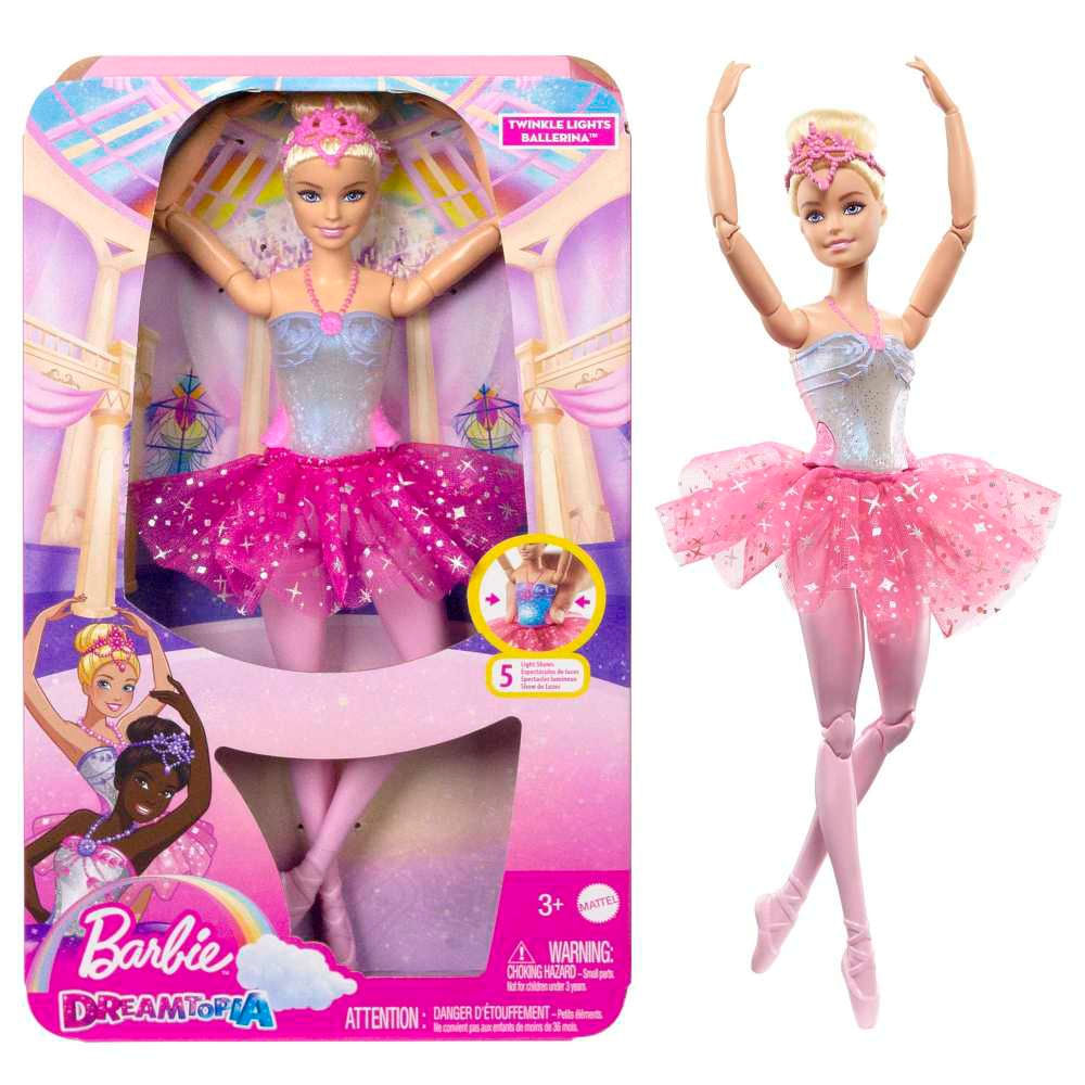 Muñeca Barbie fantasia bailarina Luces tutu rosa