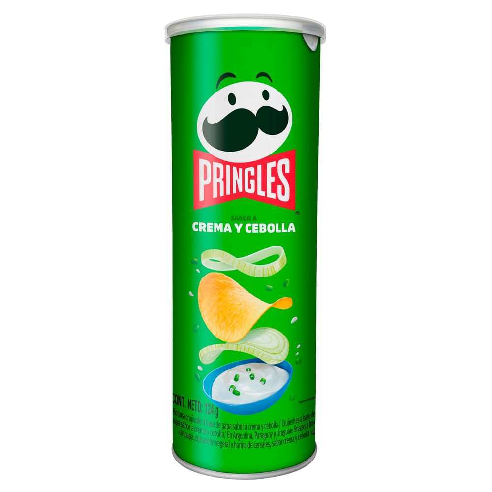 Botana Pringles de Papa Crujiente Sabor Crema y Cebolla - 124 g