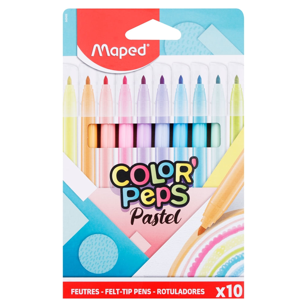 Marcadores 12 Colores Pastel Maped