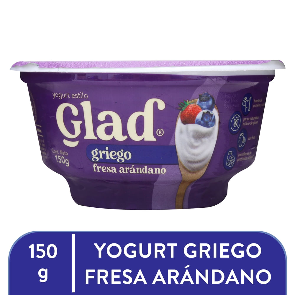 Yogurt Griego Fresa Arándano Glad
