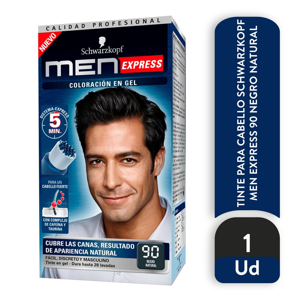 Tinte para cabello Schwarzkopf men express 90 negro natural - 1 Ud