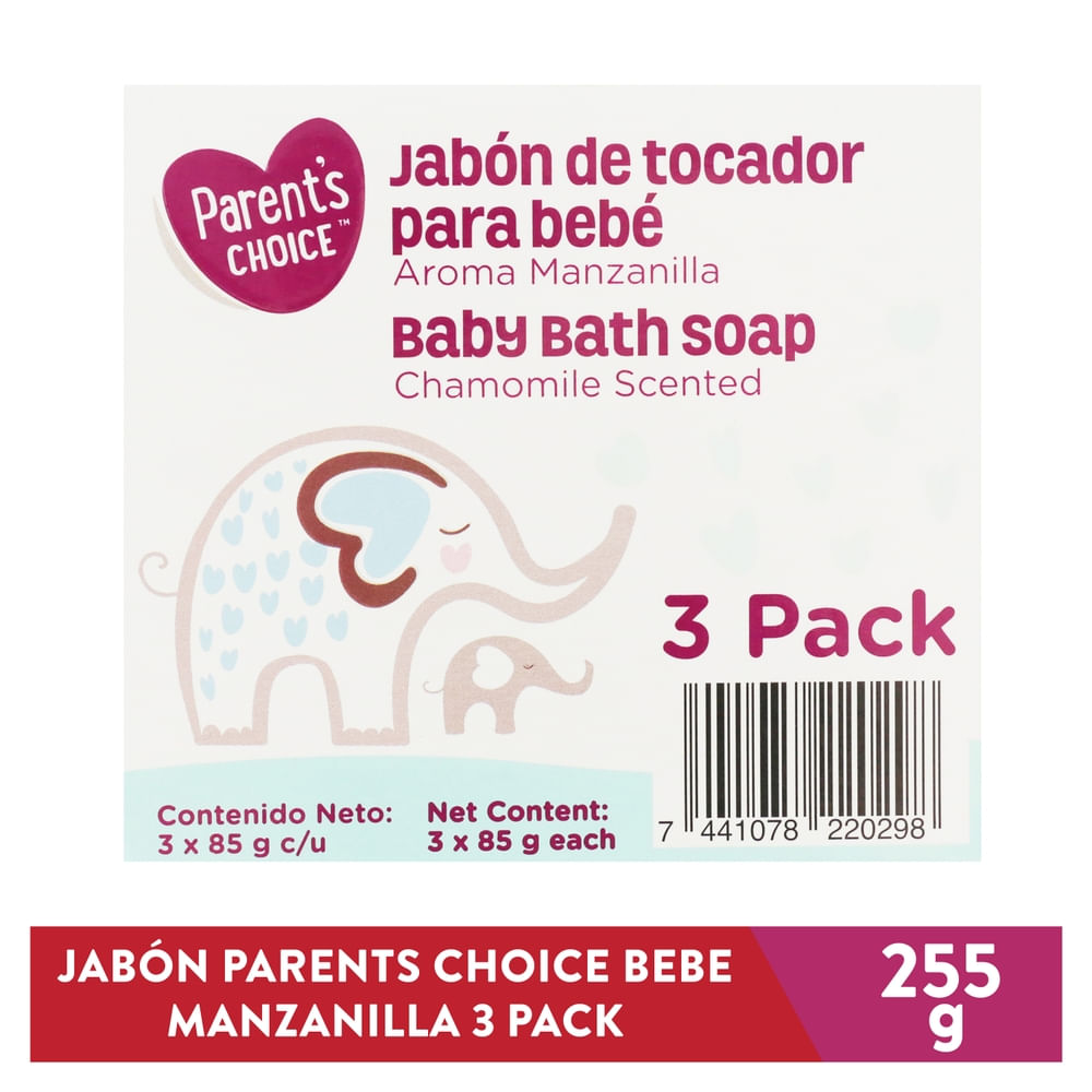 Jabón Parents Choice Bebe Manzanilla 3 Pack - 85 g
