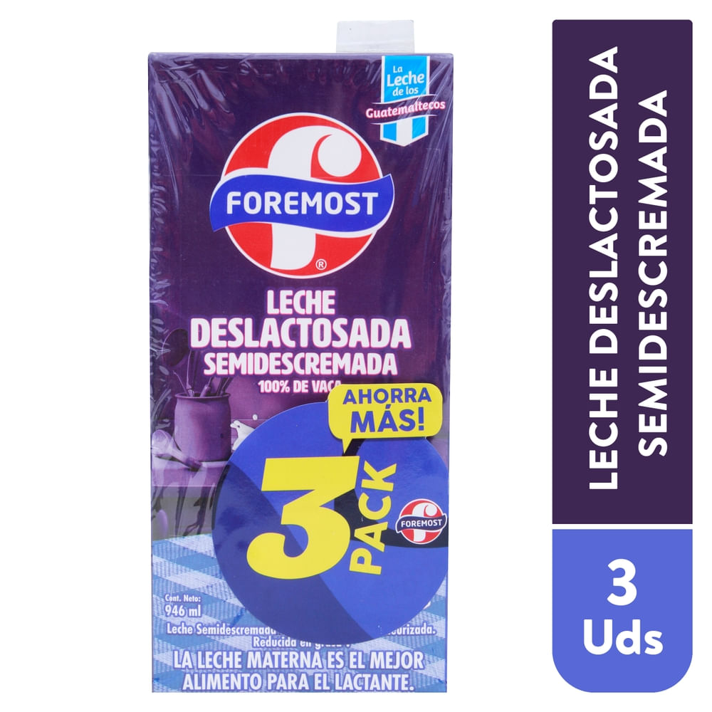 Leche Deslactosada Foremost 3 Pack - 946 ml