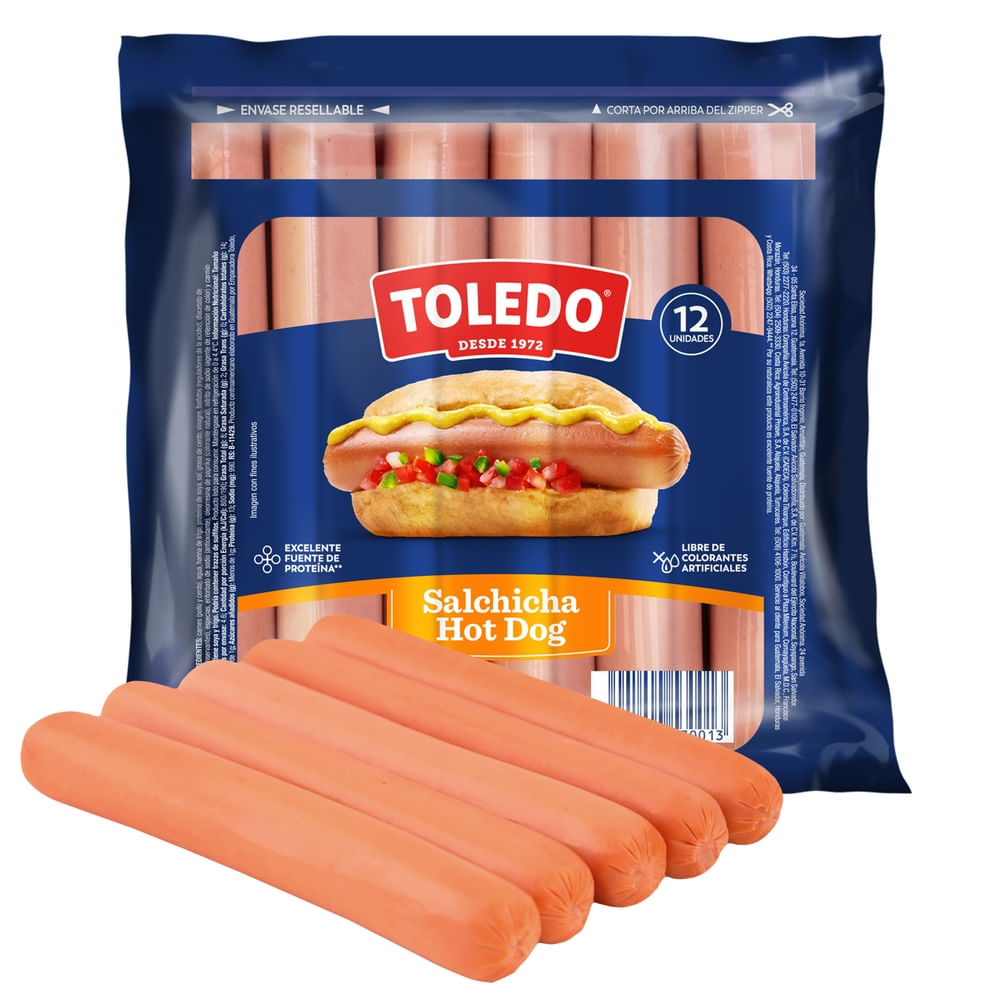 Salchicha Hot Dog Toledo 12 Pack