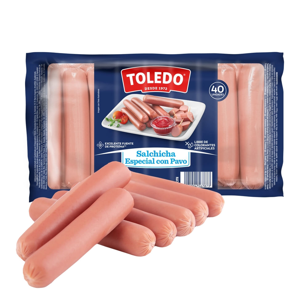 Salchica de pavo Toledo especial 40 Uds - 876 g