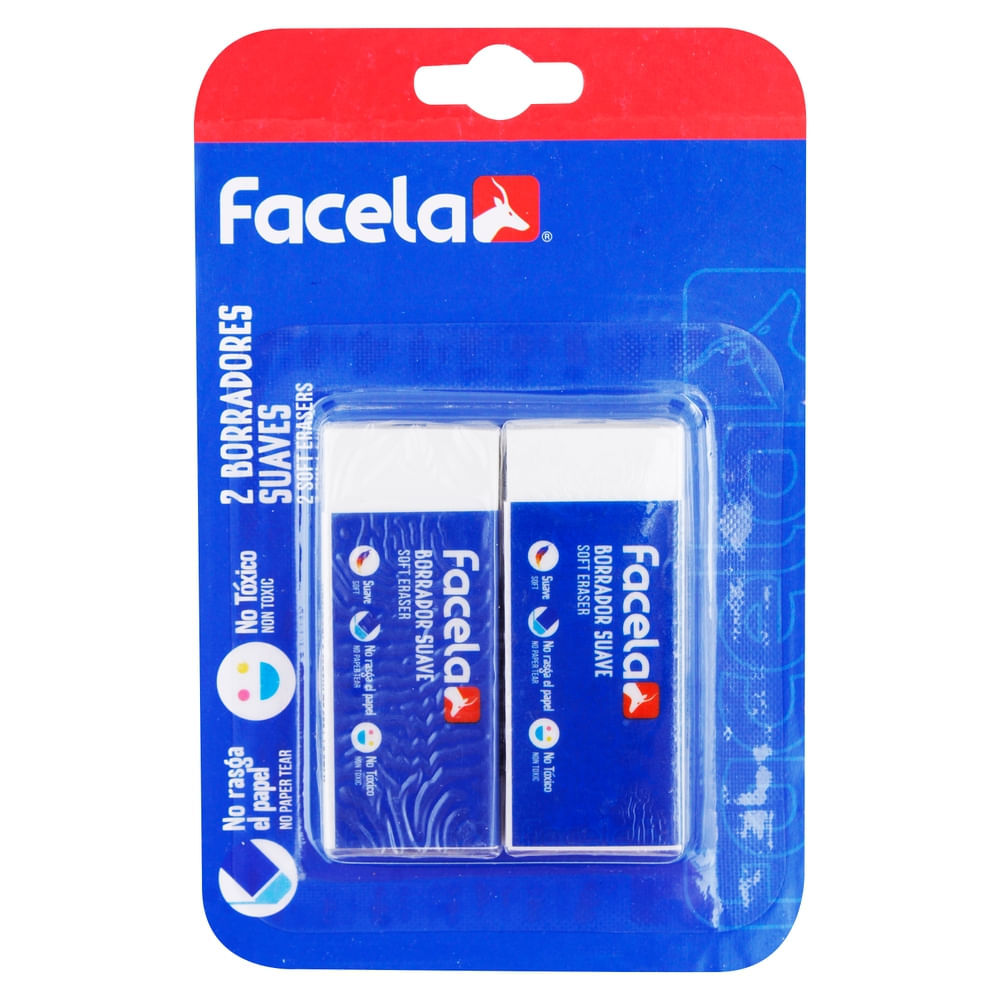 Borrador Facela suave y blanco pack - 2 Uds