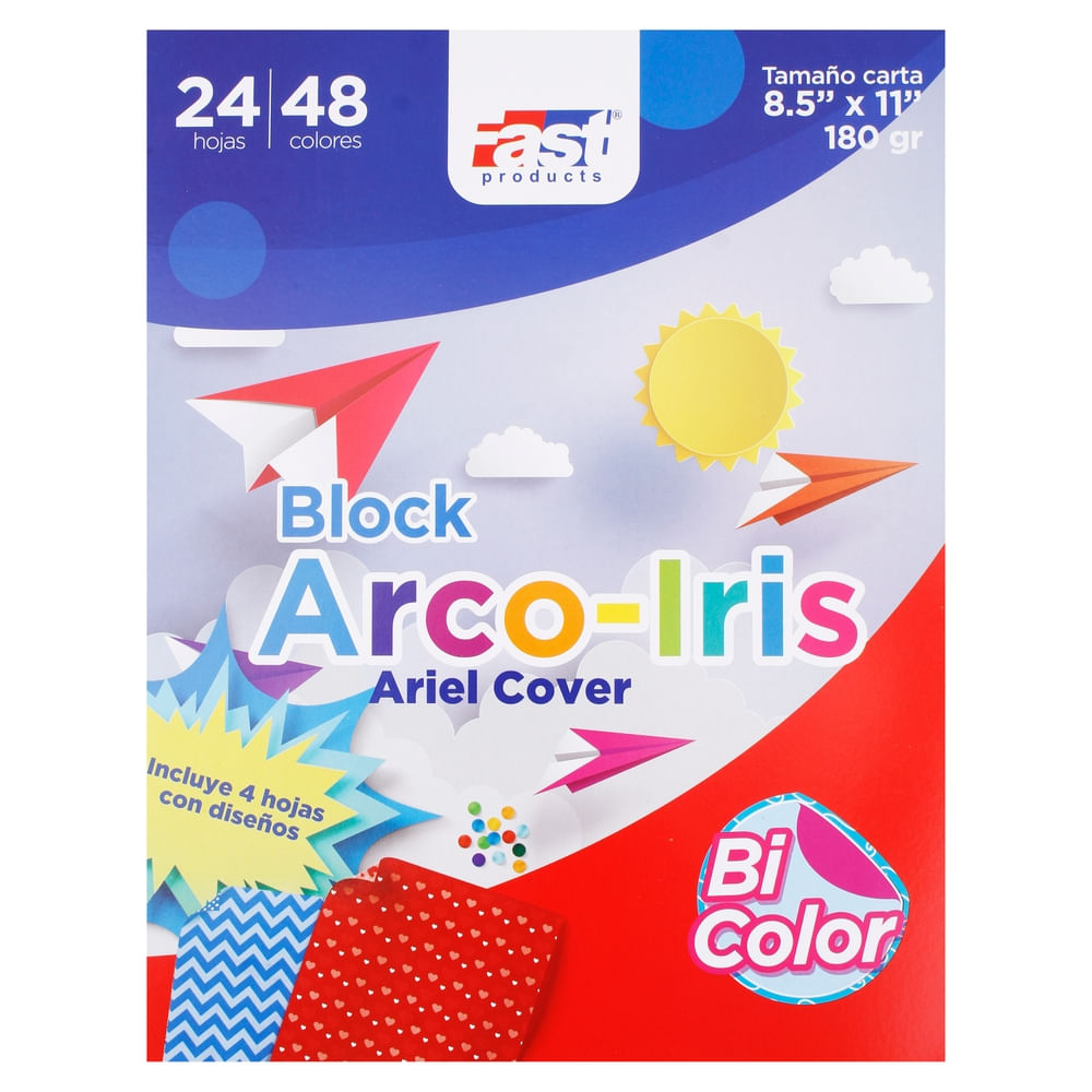 Block Continental arcoiris multicol tamaño carta - 50 hojas