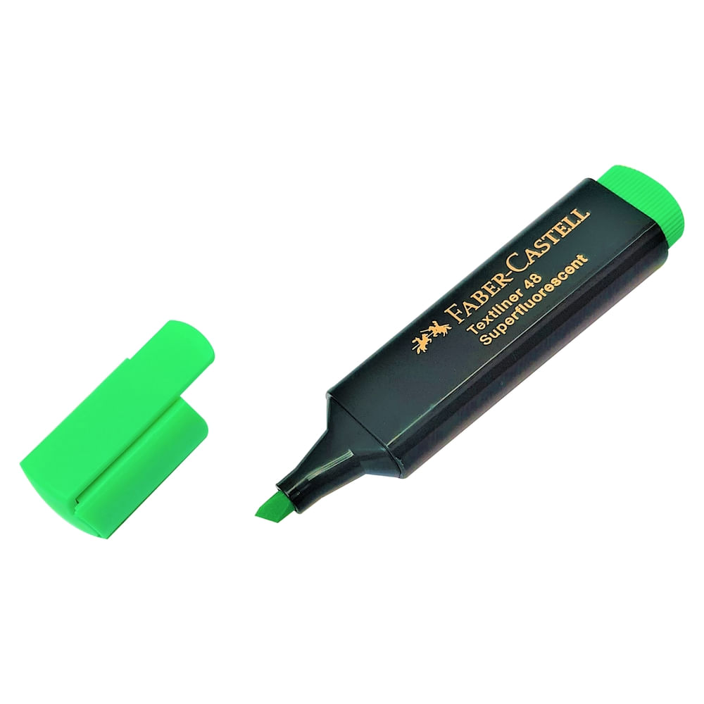Marcador Faber Castell verde neón