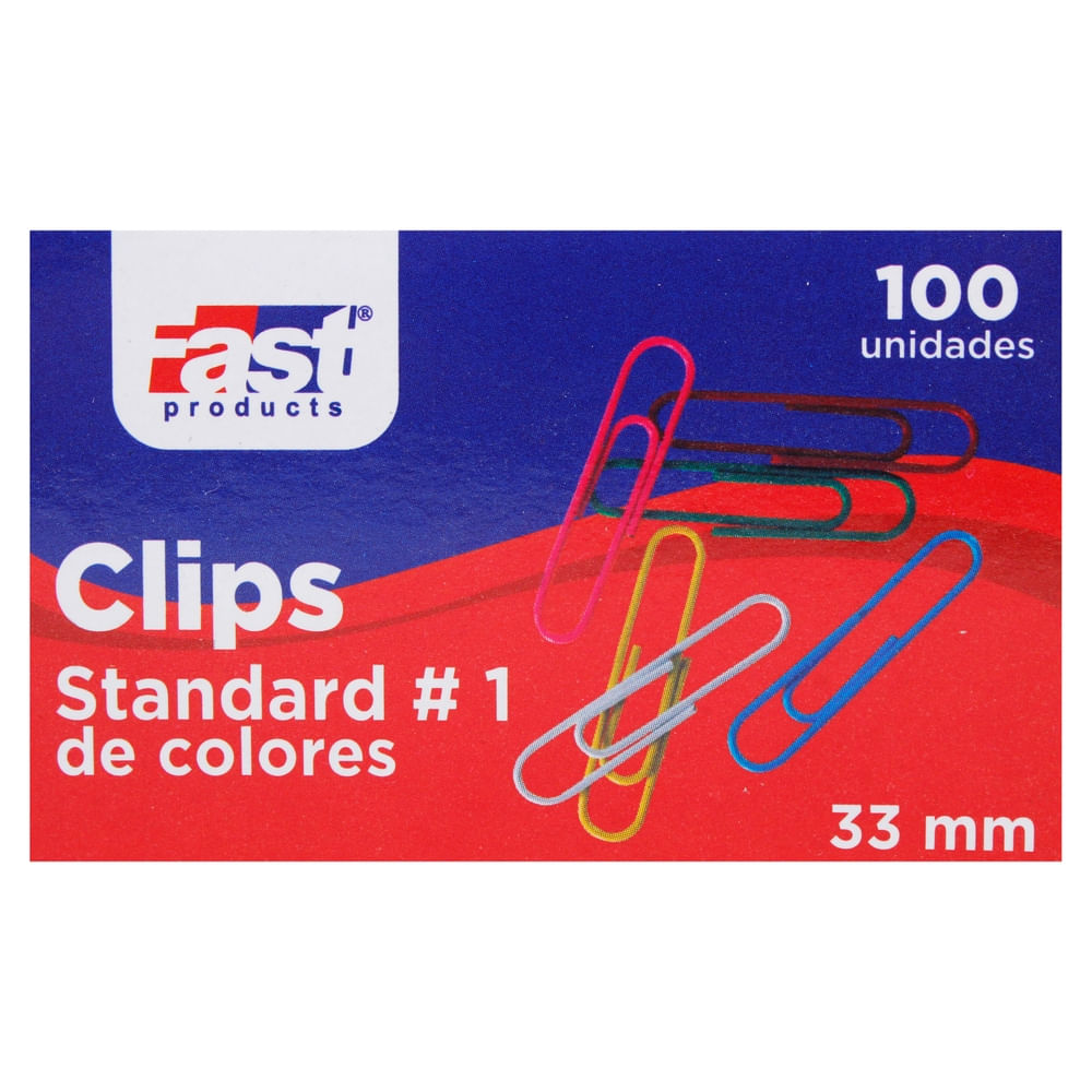 Clips Continental colores surtid - 100 Pzas