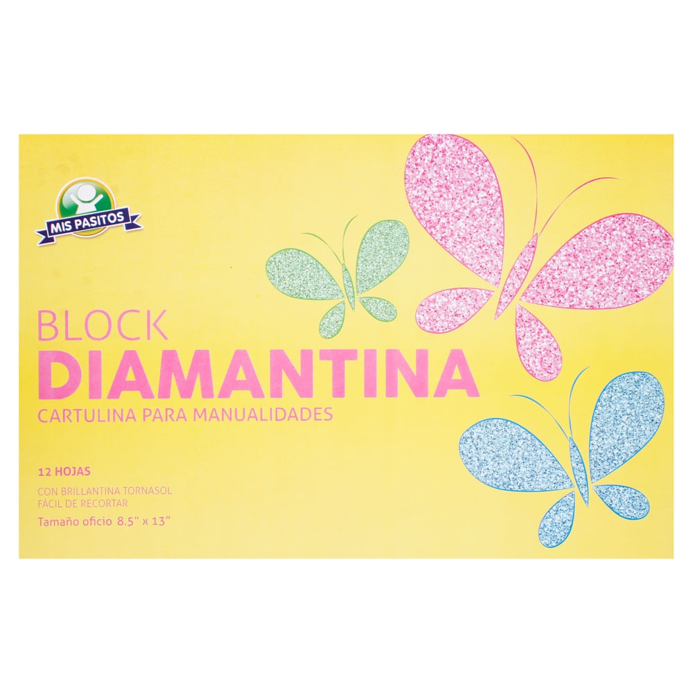 Block Mis Pasitos hojas con diamantina