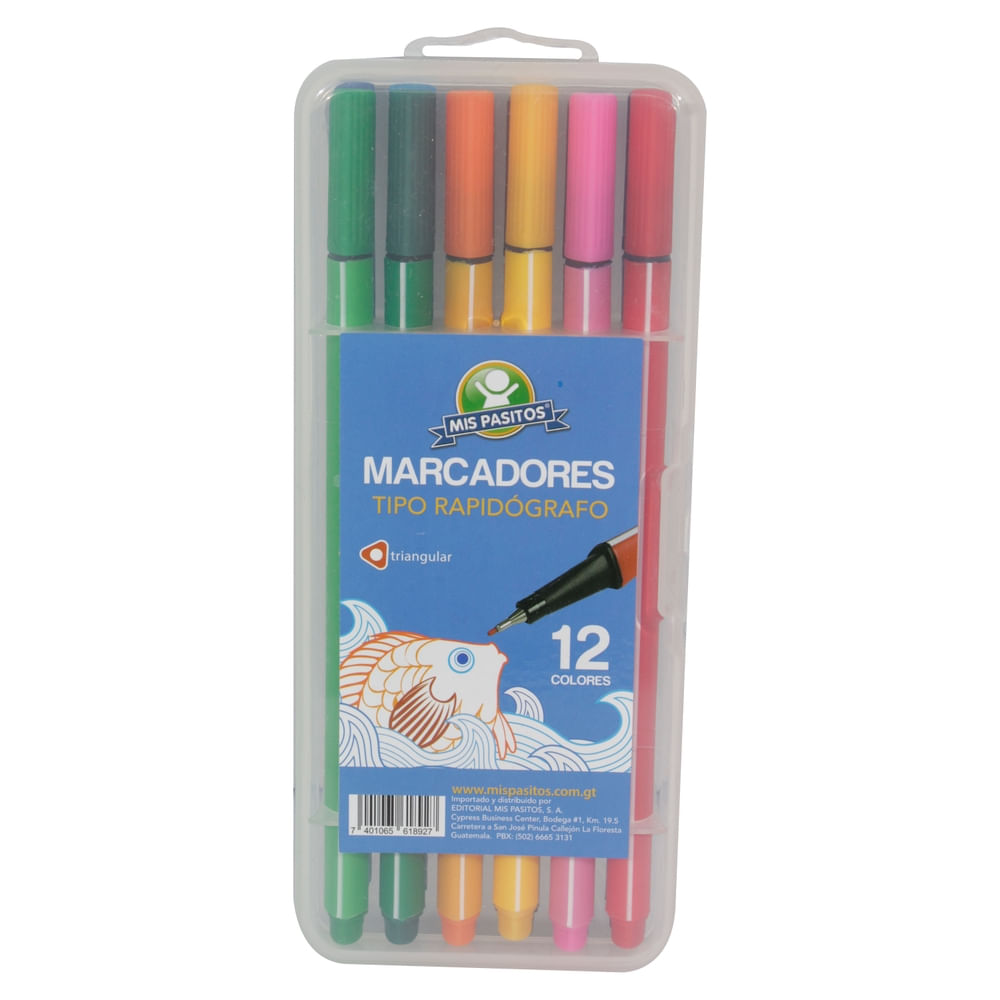 Set de rapidografos Mis Pasitos triangular - 12 Pzas