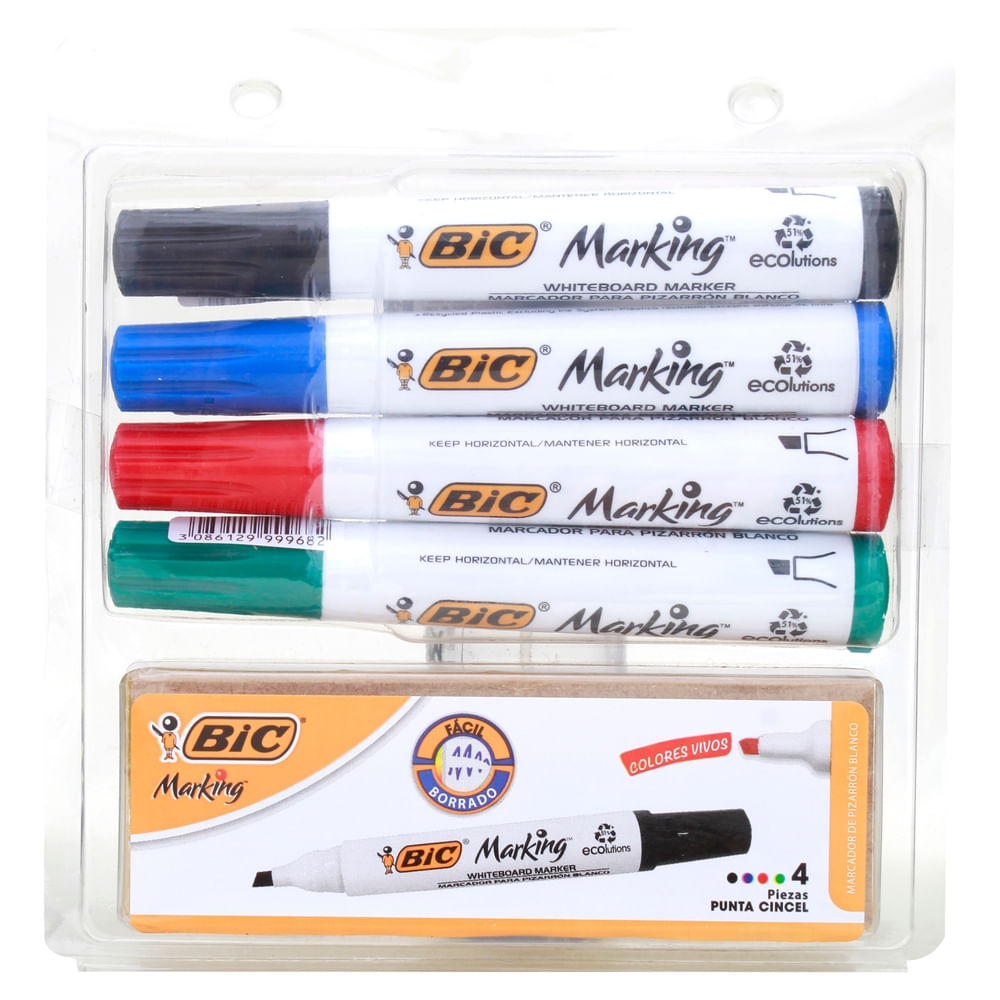 Marcadores Para Pizarra Bic + Borrador