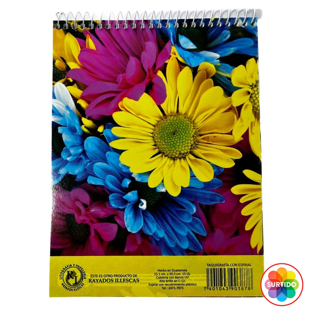 Libreta rayados Illescas taquigrafía con espiral