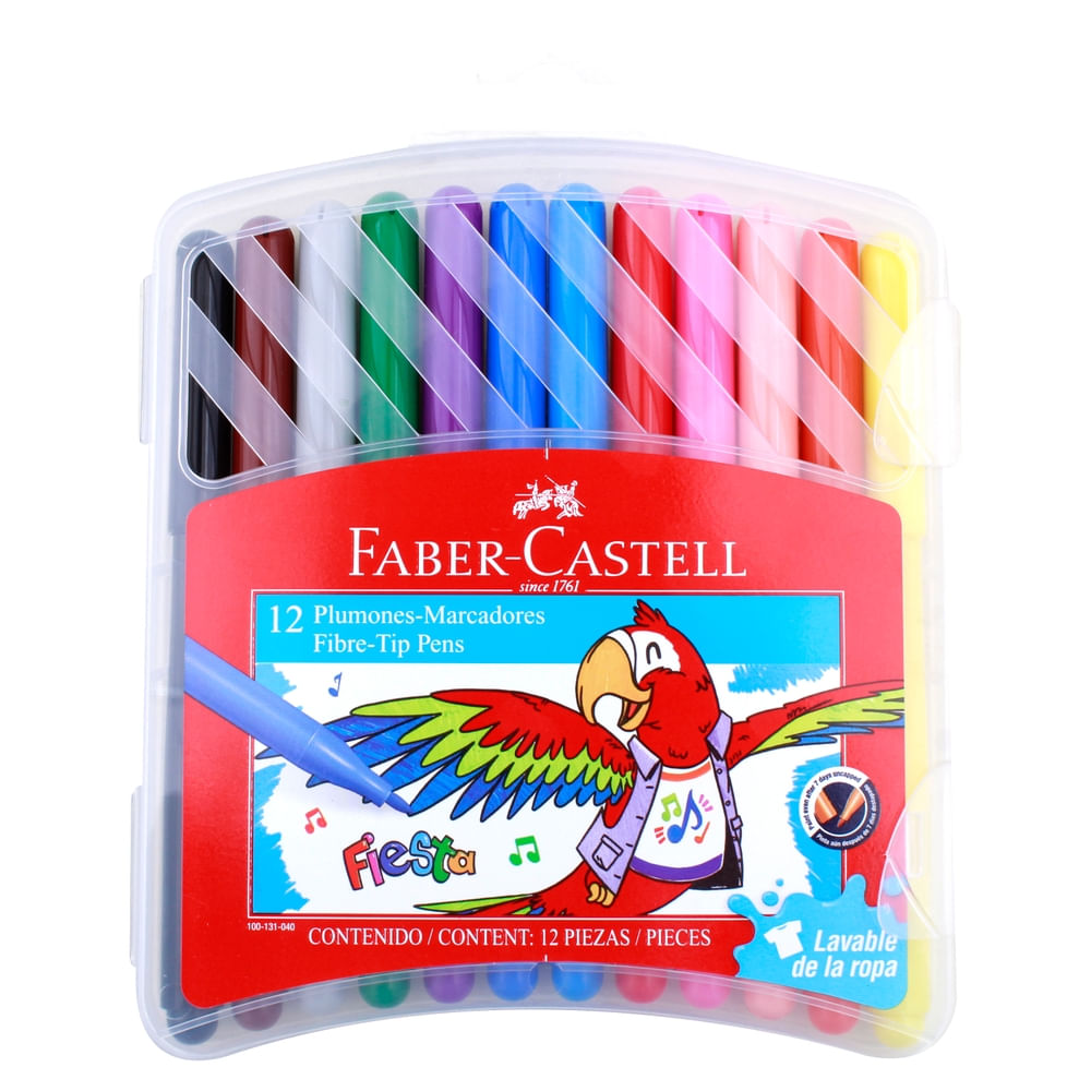 Marcadores Faber Castell fiesta de colores - 12 Uds