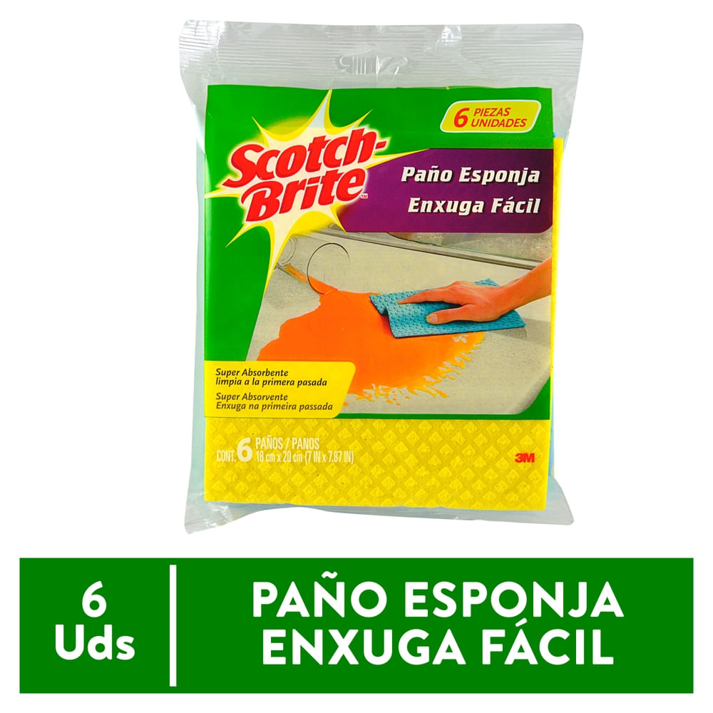 Paño Scotch Brite Absorbente - 6Uds
