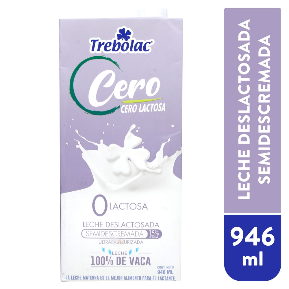 Leche Uht Trebolac Cero Deslactosada semidescremada - 946ml