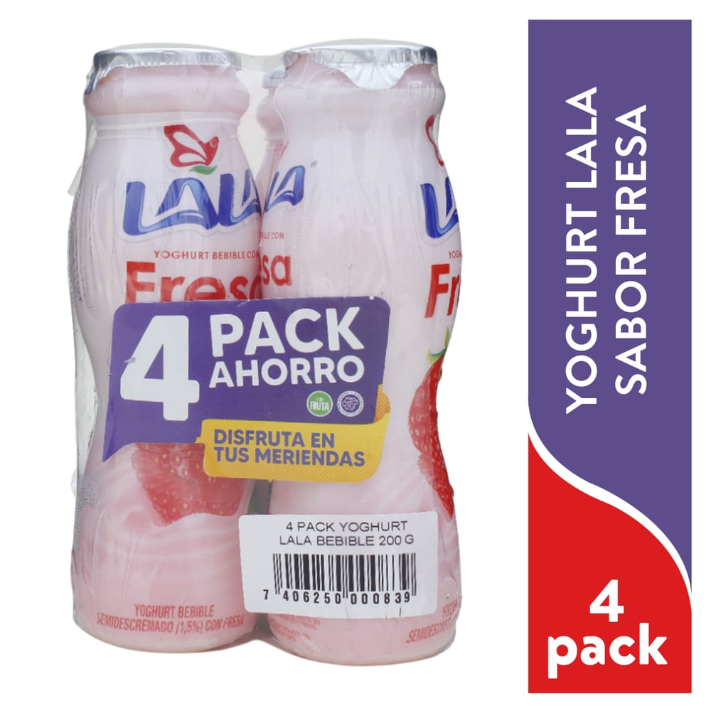 Yogurt Lala bebible surtido 4 Pack - 800 g