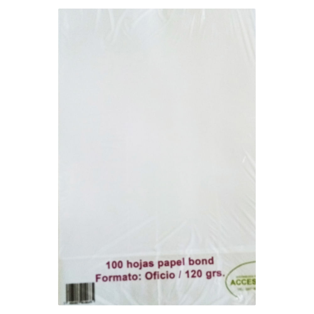Hojas bond Continental tamaño oficio - 100 hojas
