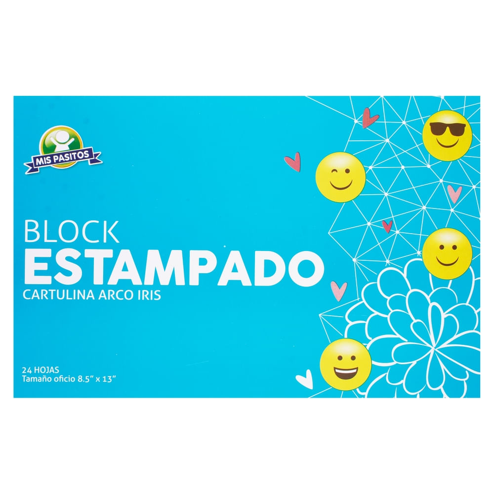 Block Mis Pasitos estampada tamaño oficio - 20 hojas