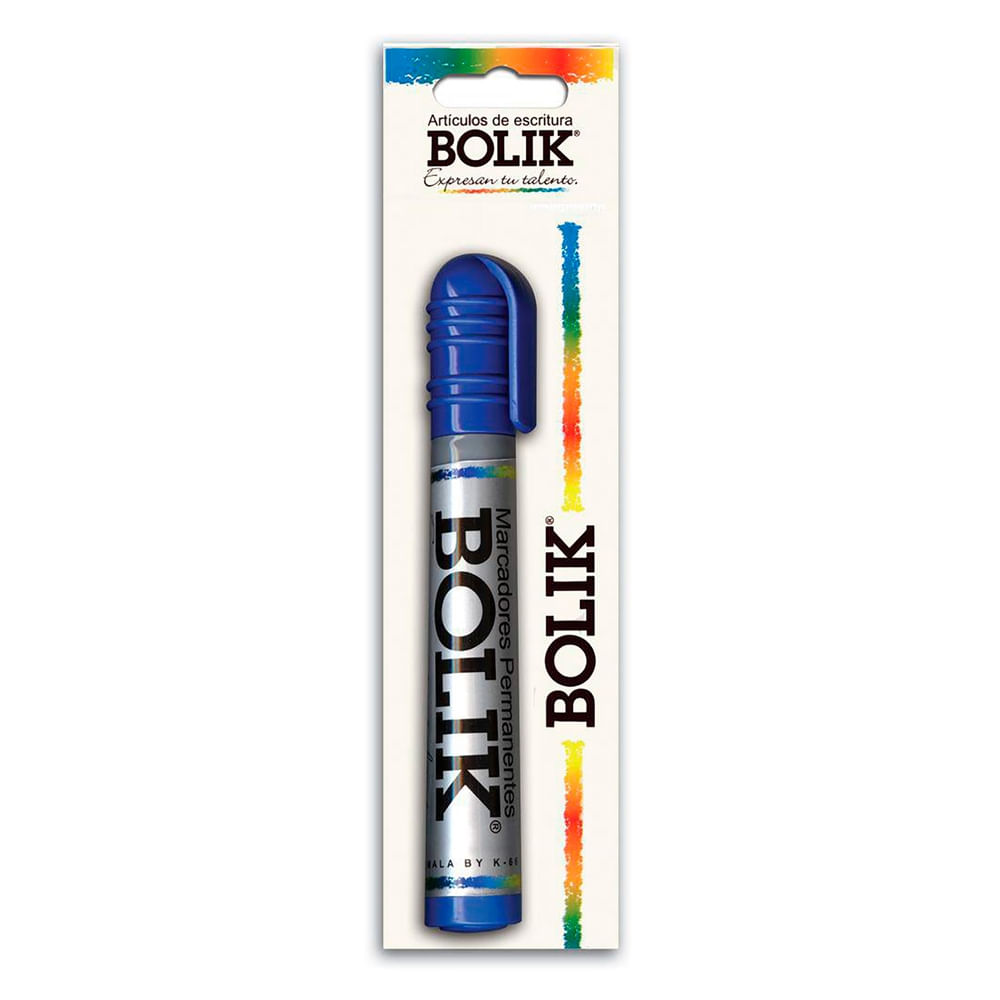 Marcador Bolik permanente color azul