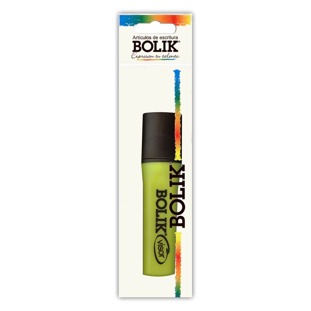 Marcador Bolik resaltador color amarillo