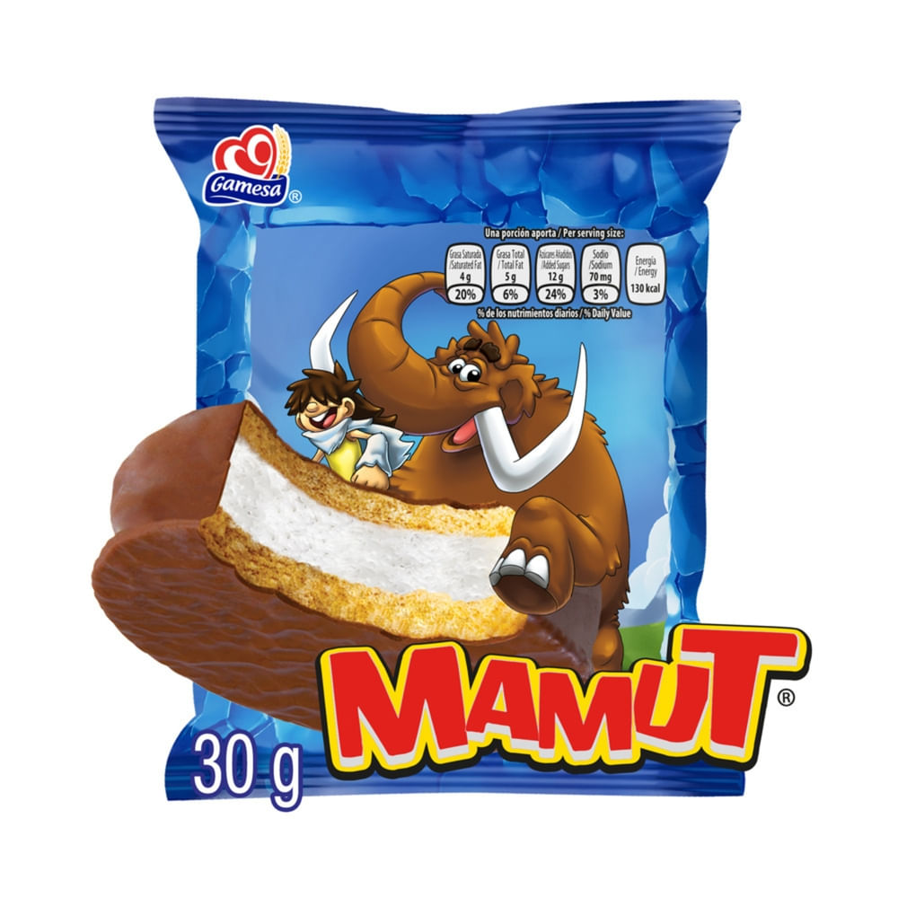 Galleta Gamesa Mamut Cobertura Chocolate Y Malvavisco - 30 g