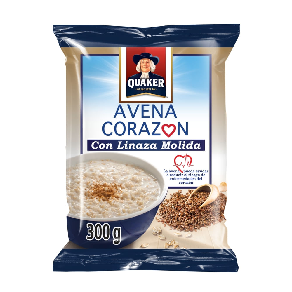Avena Quaker corazón con linaza molida - 300 g